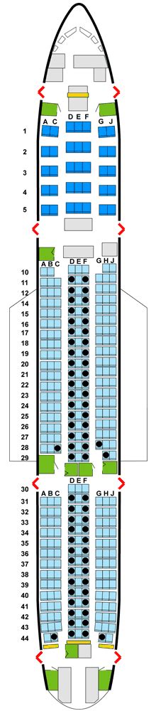 Sitzplan Boeing 777.